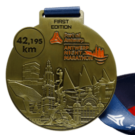 Night run medal Antwerp