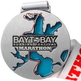 Bay to Bay Running Festival Marathon medal