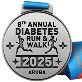 Diabetes Run & Walk Aruba medal