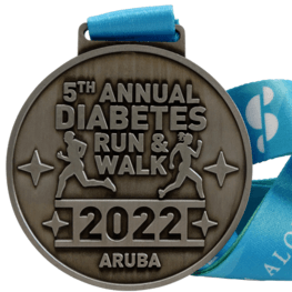 Charity medal Diabetes Run and Walk