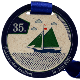 Eco-Medal Wood fibers Finkenwerder Insellauf