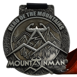 Hero of the mountains trail run medal