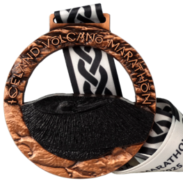 Iceland Volcano Marathon medal 