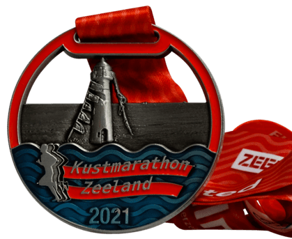 Medal with background structure