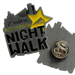 Rotterdam Night Walk medal pin button