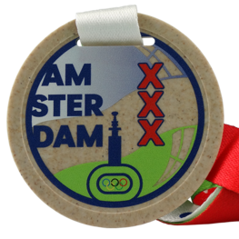 Eco-Medal Wood fibers Olympic Run Amsterdam